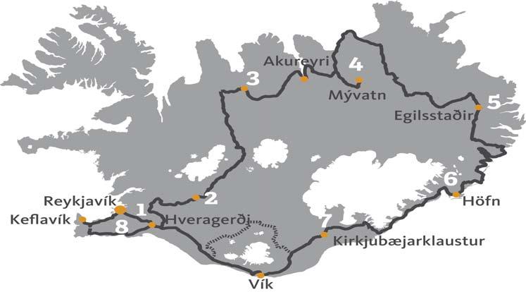 Giorno 9: Partenza Si continua verso ovest attraversando il paesino di Kirkjubæjarklaustur, il luogo in cui anticamente era stato eretto un convento cattolico nel 12 secolo.