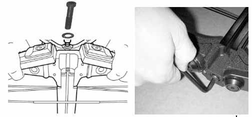 3. Spingere i cavi nella scanalatura e posizionare il riser per l aggancio al telaio, utilizzando i vitone con rondella e