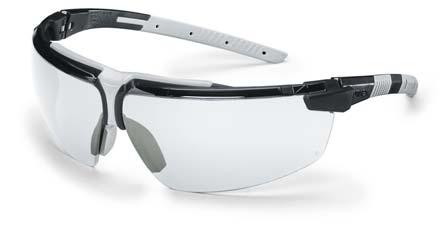 uvex i-3 9190 Una nuova dimensione di occhiale protettivo Comfort per un aderenza a qualsiasi viso Stanghette laterali flessibili con inclinazione regolabile Terminali morbidi delle stanghette Ponte