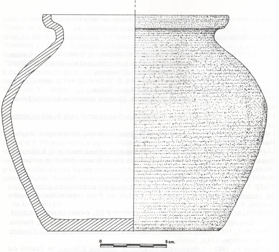 Quaderni Friulani di Archeologia I/1991 Fig. 4 - Ceramica grezza: 011a globulare n. inv.