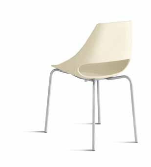Sedia_L 42 - P 49 - H 83 Sgabello_L42 - P49 - H Stacking chair with metal structure, seat and back in coloured