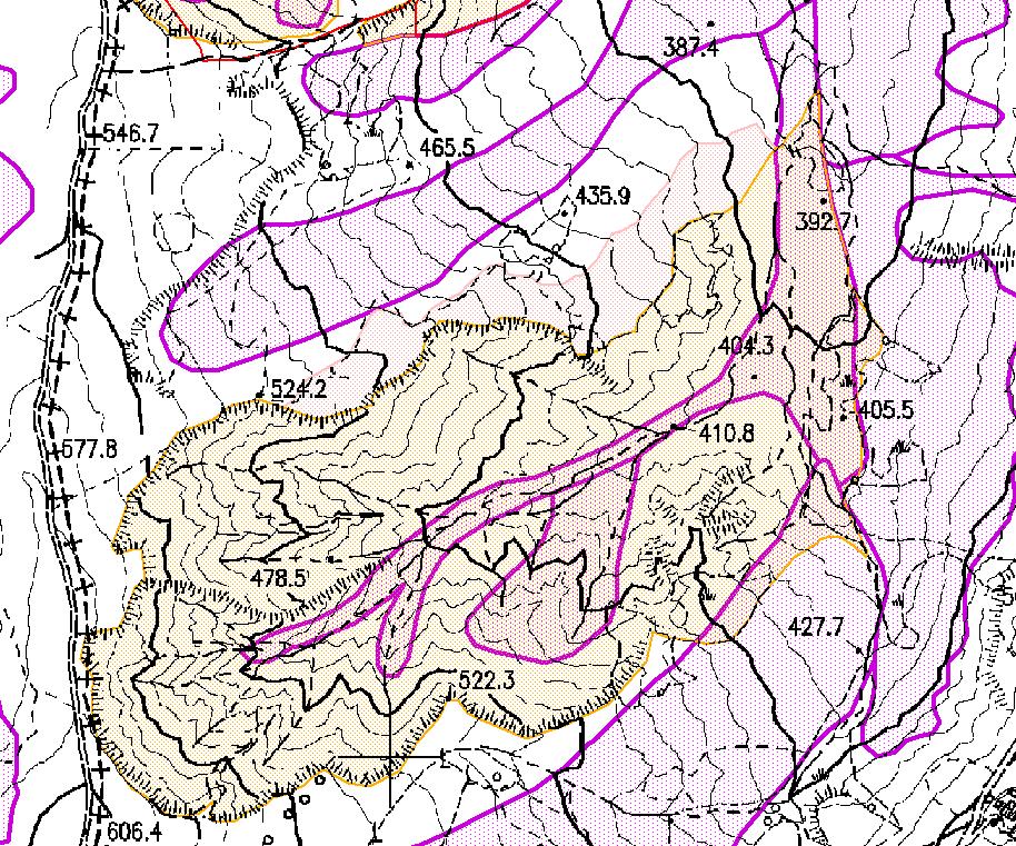 PAI - 2008 Aree calanchive in località Sasso Simone (PU e AR) non perimetrate nelle Tav.