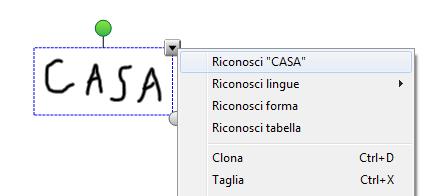 Penna : offre la possibilità di disegnare manualmente (la traccia può essere eliminata dallo strumento Gomma).