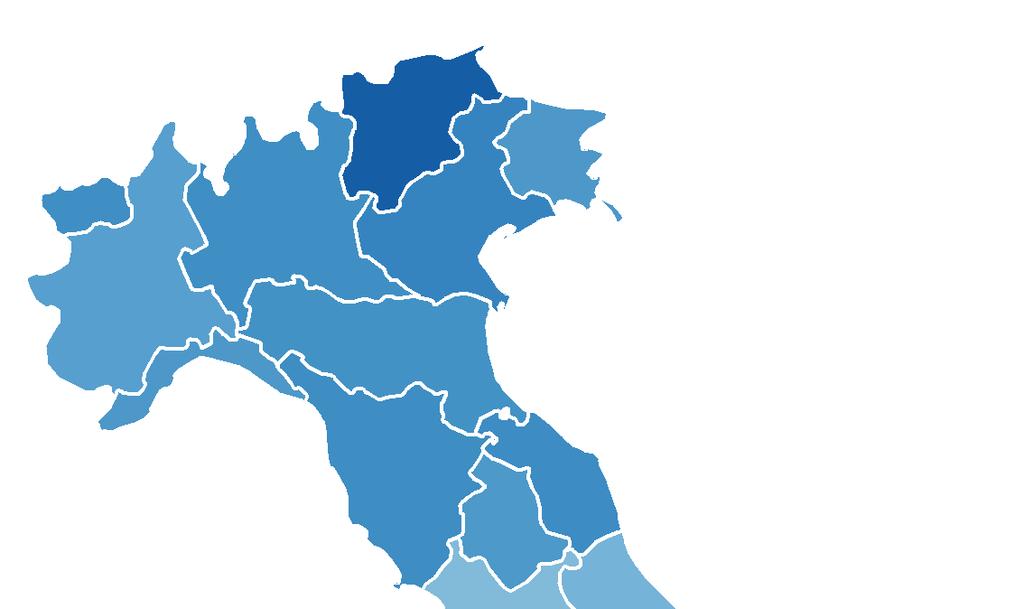 Italia. La geografia del benessere delle regioni italiane Italia.