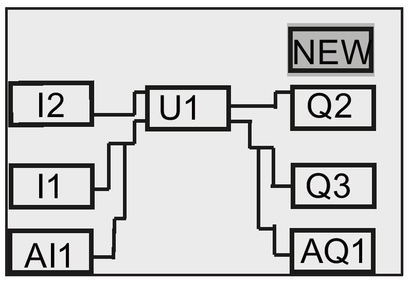 L'elemento collegato alla prima uscita di "U1" è stato modificato da "Q1" a "Q3".