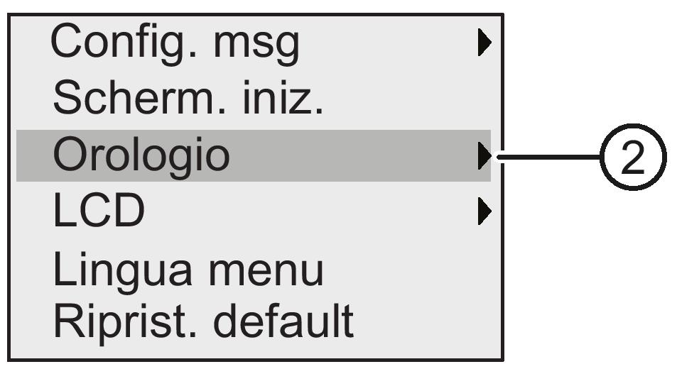 Configurazione di 8.2 Definizione delle impostazioni di default di 4. Spostare il cursore su "2": premere o 5. Confermare "2": premere OK 6.