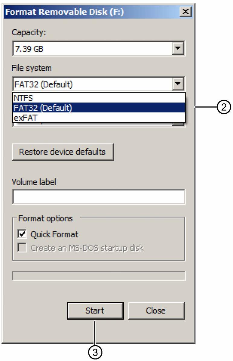 sistema operativo Windows Per formattare la scheda micro SD