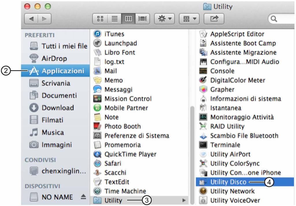 sistema operativo Mac Per formattare la scheda micro SD