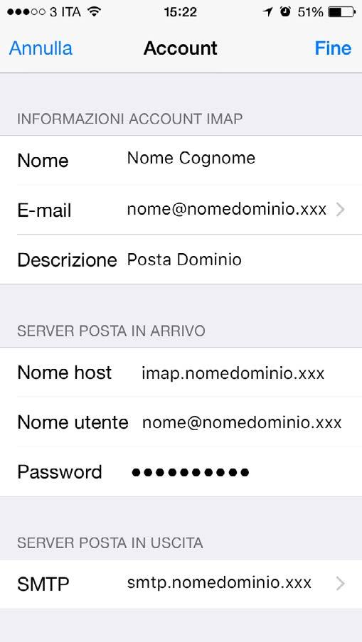 Ora, seleziona il servizio di posta elettronica da te utilizzato, nel nostro caso Altro, (Gmail, icloud, Hotmail, Yahoo!