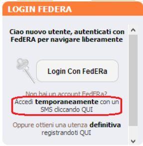 4. Perottenereunaccessotemporaneo Se non possiedi credenziali FedERa e vuoi poter accedere temporaneamente (max 24 ore) alla rete WispER senza creare un utenza che potrai riutilizzare in seguito, vai