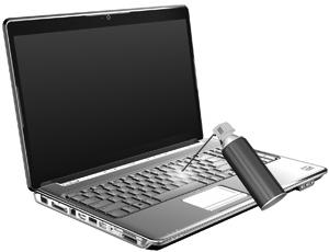 4 Pulizia di TouchPad e tastiera Sporco e grasso presenti sul TouchPad possono provocare il movimento incontrollato del puntatore sullo schermo.