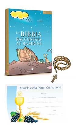 PERIODICI SAN PAOLO - LIBRI /2 9788864670331 La Bibbia raccontata ai bambini +pergamena +Rosario