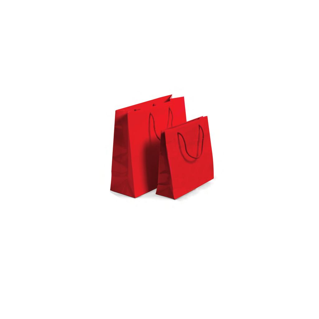 SA BORSE PLASTIFICATE LUCIDE CON MANICI IN COTONE RO Rosso BI Bianco Cod. ELISABI14 Formato: cm 14x6x17 Confezioni: 12 pz. 0,80/pz.