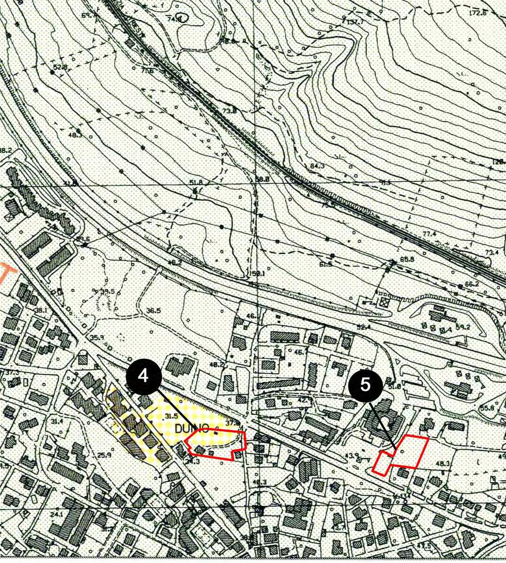 Siti 4 e 5 Estratto dalla CARTA DELLE UNITA LITOLOGICHE E DEI PRINCIPALI FENOMENI GEOMORFOLOGICI STUDIO