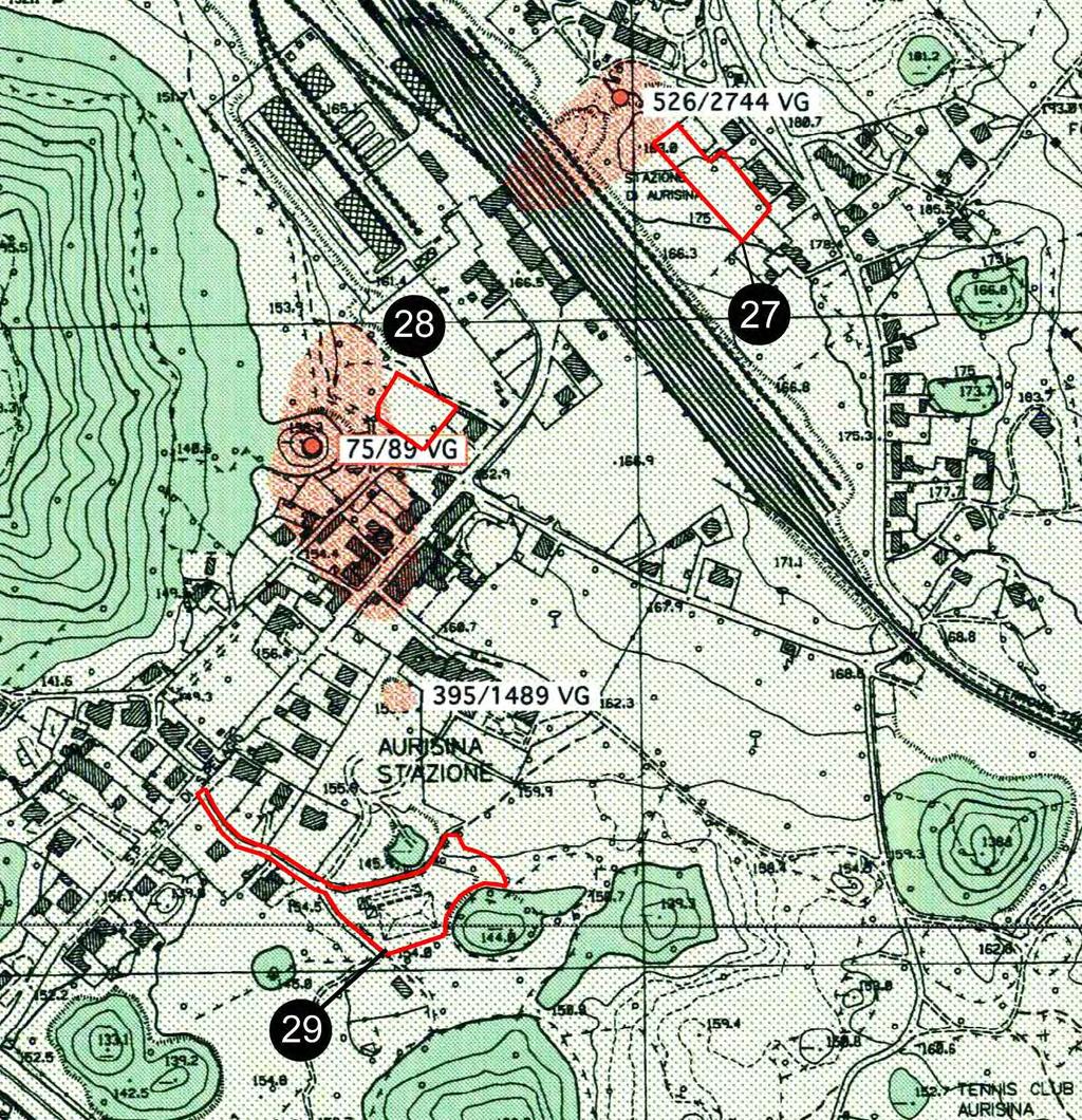 Siti 27, 28 e 29 Estratto dalla CARTA DELLE UNITA LITOLOGICHE E DEI PRINCIPALI FENOMENI GEOMORFOLOGICI STUDIO