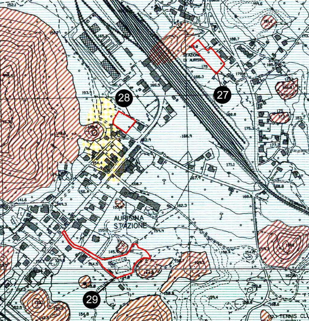 Siti 27, 28 e 29 Estratto dalla CARTA DELLA ZONIZZAZIONE GEOLOGICO TECNICA DI MASSIMA STUDIO GEOLOGICO