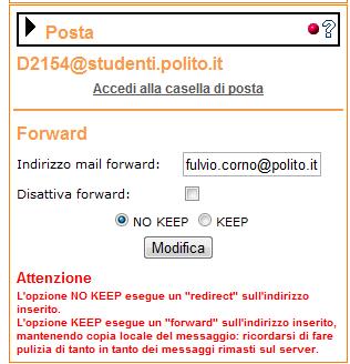 Rimanere in contatto La piattaforma Poli@Home invia notifiche via e-mail Indirizzo istituzionale