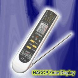 Termometro senza contatto per alimenti CAR-IR 100 (HACCP) termometro combinato per misurare temperature senza contatto in alimenti cucinati, crudi, congelati o per determinare la temperatura interna