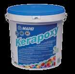 Kerapoxy PER AMBIENTI RESIDENZIALI, COMMERCIALI E PISCINE Malta epossidica bicomponente antiacida, disponibile in 23 colori, per fughe di almeno 3 mm.