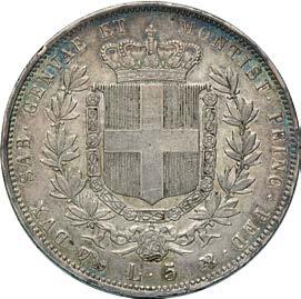 5 Lire 1850 Genova.