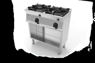 Removable drawers for easy cleaning porte disponibili come accessori doors are available as optionals Spillage wells Burners equipped with pilot flame and security valve with thermocouple MOSAICO 74