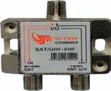 6 8 Mix/Demix SAT - ANT (UHF/VHF) combiner SAT IN: 950-2150 MHz ANT - U/V: 5-860 MHz Connettore F in linea cod.