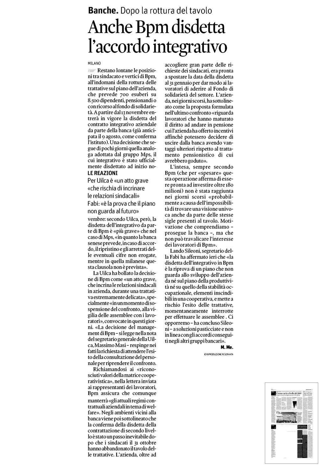 Estratto da pag. 47 Direttore Responsabile Roberto Napoletano Diffusione Testata 267.449 Banche.