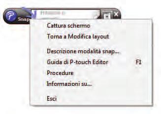 Come utilizzare P-touch Editor Avvio da P-touch Editor 4 4 In modalità [Express] o in modalità [Professional]: Fare clic sul menu [?] (Guida) e selezionare [Guida di P-touch Editor].