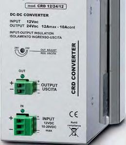 Last generation very compact and reliable DC-DC converter with insulation between input and output.