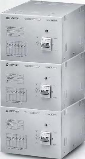 3 ESTAB - BST STABILIZZATORI DI TENSIONE TRIFASE 400VAC + NEUTRO THREE PHASES VOLTAGE STABILIZERS 400VAC+N anche in presenza di grande instabilità di rete.