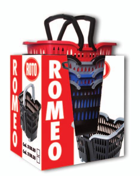 Espositore per cestino Romeo Display case for Romeo basket CONFEZIONE/PACKING 5 pz scatola - 5 pcs in box Completo di attacchi
