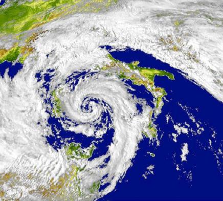 BASSA PRESSIONE: saccature - cicloni Valori normali: Esempio di saccatura 980 hpa (depressione atlantica) 995 hpa (depressione sul Golfo di Genova) Valori estremi: 920 hpa (depressione atlantica
