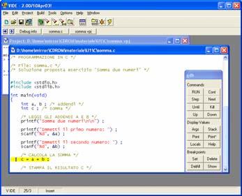 edu/~lcc-win32/ 17 IDE per C in ambiente