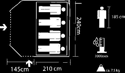 90 3000 mm 110 cm ca.