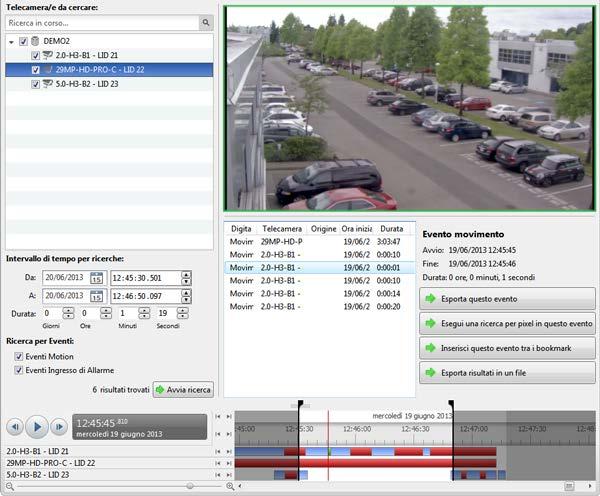 ACC5 Core Web Client Figura A. Scheda Cerca: Evento 2. Nell'area Telecamere selezionabili per le ricerche, selezionare tutte le telecamere che si desidera includere nella ricerca. 3.