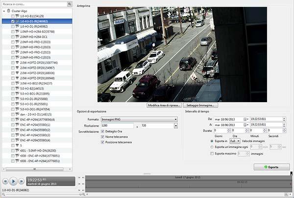 ACC5 Core Web Client Figura A. Scheda Esportazione per l'esportazione di fermo-immagini 2. Nell'elenco a discesa Formato, selezionare Immagini PNG o Immagini JPEG, o Immagini TIFF. 3.