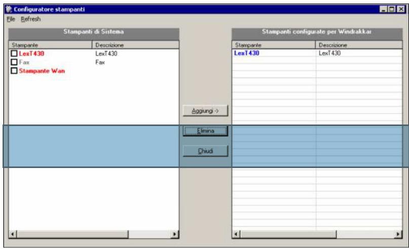 3. Configurazione stampante in WinDrakkar Per configurare la stampante in WinDrakkar è necessario seguire questi passaggi: Lanciare System Administrator _ Stampe e stampanti _ Configurazione