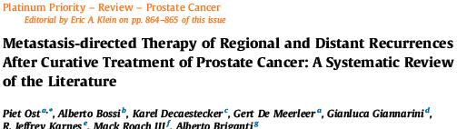 In the field of PCa, Metastasis-directed Therapy for oligometastatic recurrence is a fairly novel approach.