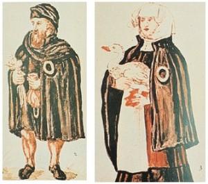 Ebrei di Worms, Germania, XVI secolo La prima accusa di profanazione di ostie consacrate risale al 1247; nel 1321 gli ebrei vengono accusati di avvelenare pozzi e fiumi, mentre nel 1348 diventano il