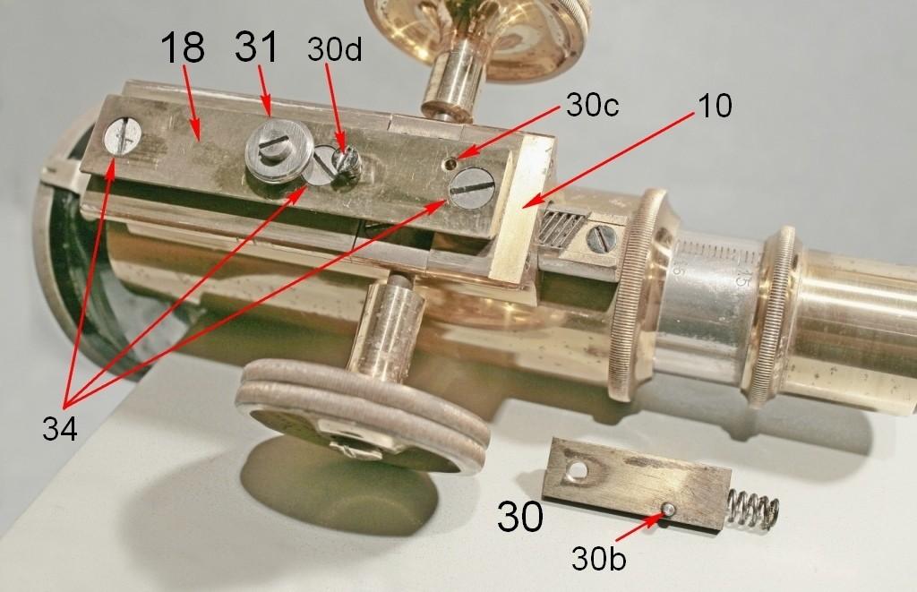 La manopola destra (Mi d) porta verso l interno un cilindro graduato per la misura degli spostamenti della slitta micro: graduazione da 0 a 50; ogni unità di questa graduazione corrisponde ad uno