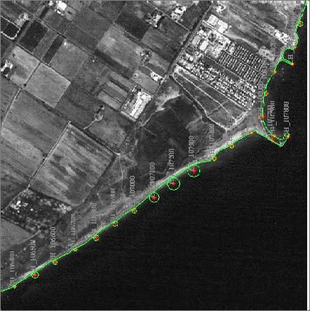 Montaggio della linea di costa Calcolo dei discostamenti I limiti del sistema sono legati alle distorsioni delle basi impiegate, all approssimazione del tracciamento delle linee ed all algoritmo di