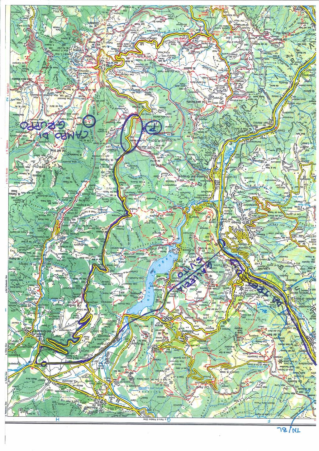 Indicazioni stradali: Distanza in km da Trento: circa 100 km Tempo di percorrenza: circa 1,30 1,40 Parcheggio: nella zona indicata con P (sulla cartina)