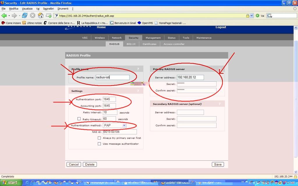 L'aggiornamento del file degli utenti Versione 1 000039faa99a User-Password=000039faa99a 000039fab4d8 User-Password=000039fab4d8.