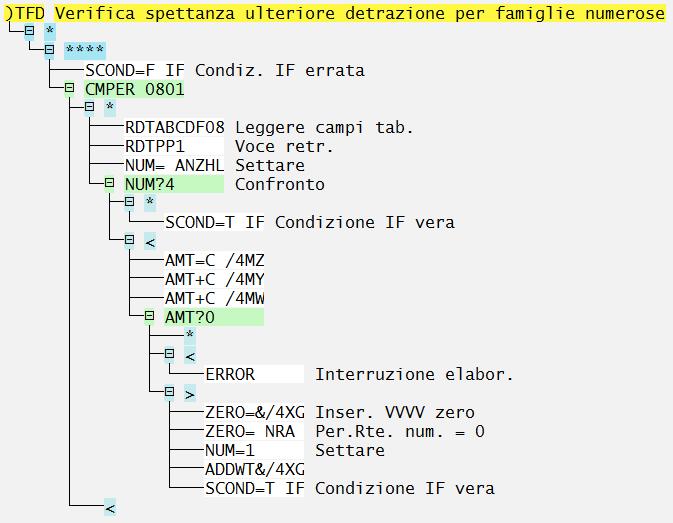 Valutazione della spettanza dell ulteriore detrazione per famiglie numerose La valutazione è effettuata mediante la regola ITFD.