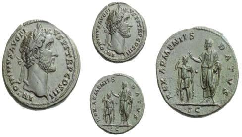 confronti, il Senato accettò le richieste dell imperatore. Foto 2. Aureo di 7,34 grammi coniato a Roma nel 158-159.