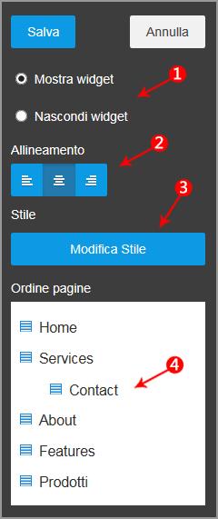 ATTENZIONE: Al termine di ogni operazione, per confermare, è necessario cliccare sul pulsante SALVA- Gestione dei moduli del Template Ogni modulo all interno del Template