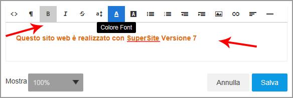 Widget Testo Per inserire un testo modificabile, posizionarsi sulla pagina desiderata tramite il menù a sinistra e trascinarvi il Widget Normale Il modulo inserito apparirà come da immagine che segue