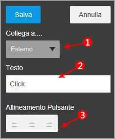 Widget Link Il Widget Link consente di inserire un pulsante tramite il quale l utente viene rimandato direttamente ad un indirizzo web specifico.