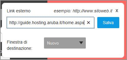 Widget stesso e accedere al pannello di gestione, dove è possibile: 1. Scegliere il tipo di collegamento: esterno, interno, email 2. Inserire il testo del pulsante visualizzato nel sito web 3.