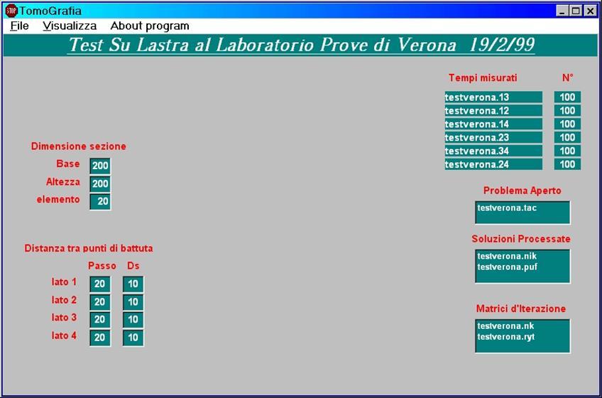 L operatore individua manualmente, sul grafico tempo-ampiezza relativo ai segnali generati durante una battuta, il tempo di volo dell onda acustica e riporta il parametro in un foglio di calcolo. Fig.